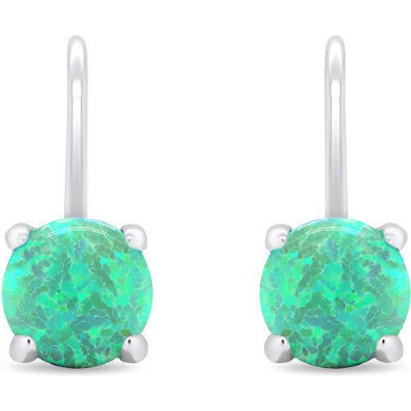 Brilio Silver Burvīgi sudraba auskari ar sintētiskiem opāliem EA370WG sBS1882