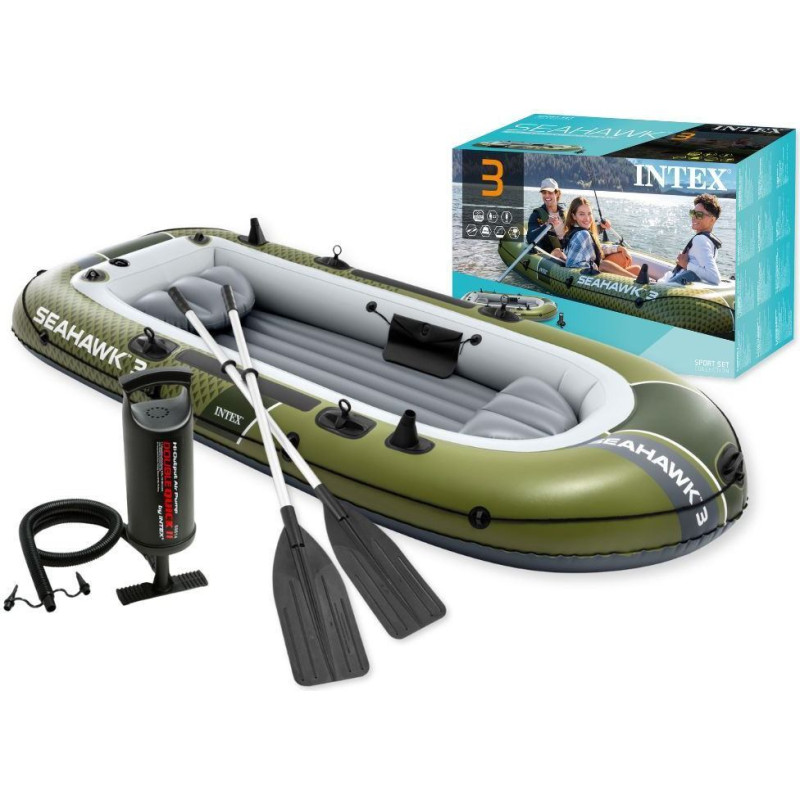 Intex Ponton dmuchany Seahawk 3 3-osobowy pompka 2 wiosła INTEX 66333