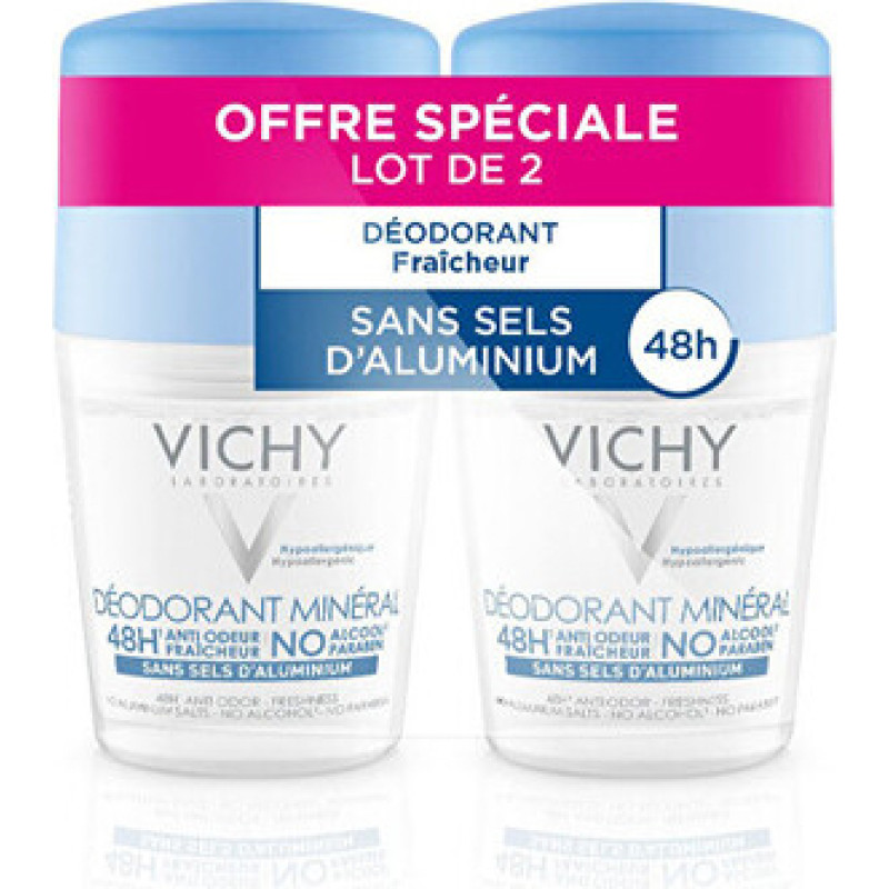 Vichy Mineral Deodorant ( 2 pcs ) - Mineral ball deodorant