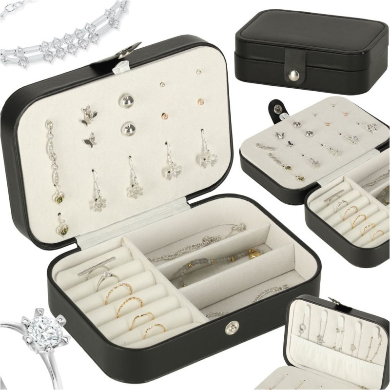 Juvelierizstrādājumu kastes organizators melns