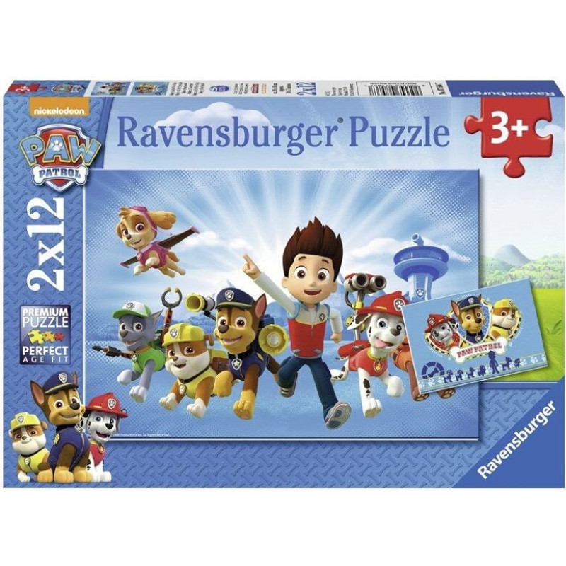 'Puzles Pat' Patruļa 2x12 gabali - Ravensburger - Bērniem no 3 gadu vecuma