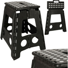 Neslīdošs saliekams krēsls 39 cm melns