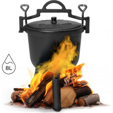Multigarden Cast iron standing cauldron 8L, hunter's pot, campfire grill, MultiGarden