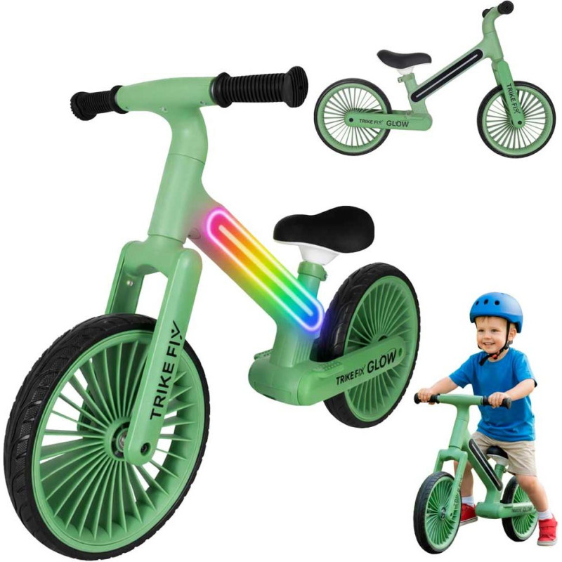 Rowerek biegowy Trike Fix Glow LED zielony