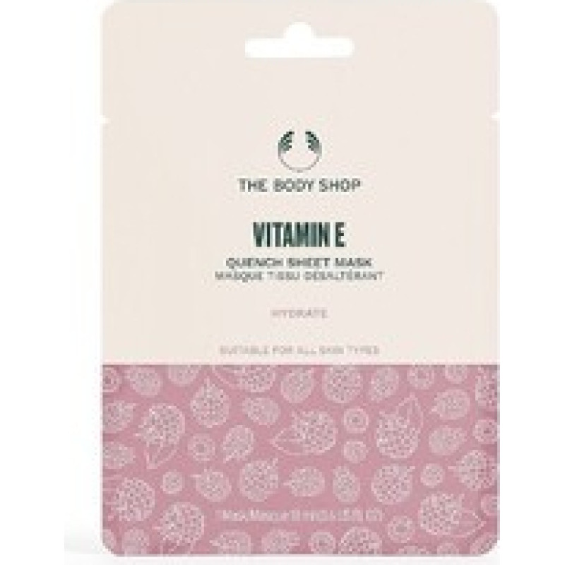 The Body Shop Vitamin E Quench Sheet Mask - Hydratačn&iacute; slupovac&iacute; pleťov&aacute; maska pro v&scaron;echny typy pleti