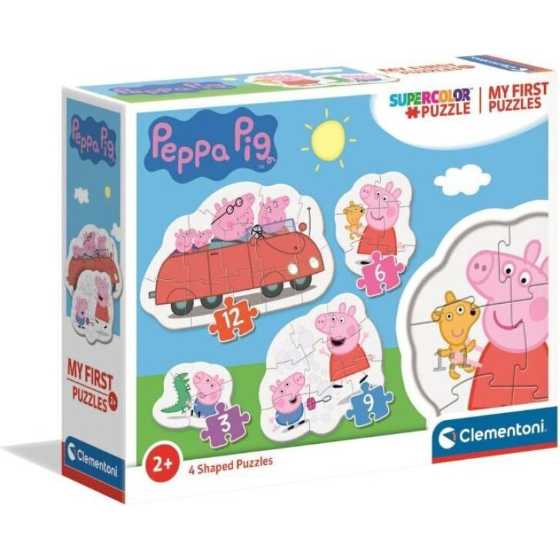 Pužļu komplekts Clementoni My First Puzzle Cūciņa Pepa (Peppa Pig), 3-6-9-12 d.