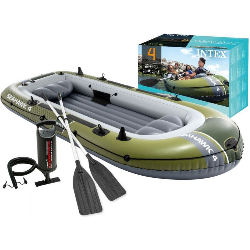 Intex Ponton dmuchany Seahawk 4 4-osobowy pompka 2 wiosła INTEX 66334