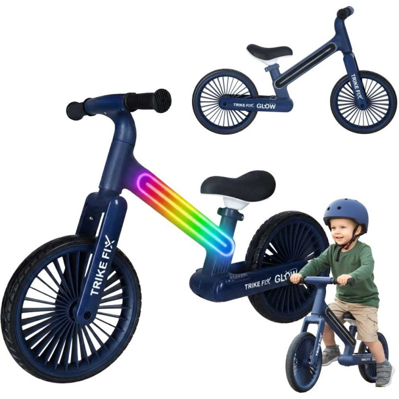 Tricikls Fix Glow LED kross-country velosipēds tumši zils