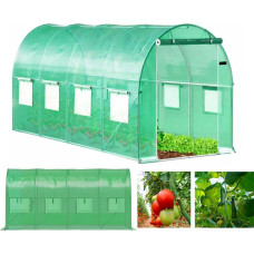 Bauerkraft Szklarnia tunel ogrodowy foliowy 6x3x2 m 18 m&sup2; metalowy stelaż folia UV