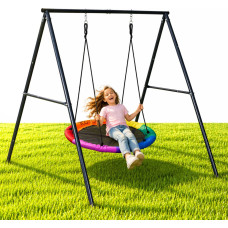 Ecotoys Huśtawka ogrodowa dla dzieci bocianie gniazdo 100 cm stalowy stelaż ECOTOYS