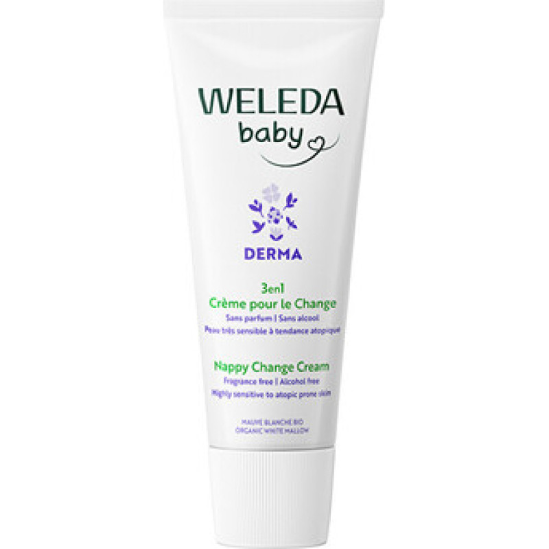 Weleda Derma Nappy Change Cream - Kr&eacute;m na zadeček 3v1
