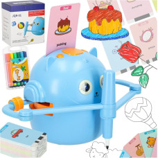 Izglītojošs robots interaktīva mācīšanās zīmēt rakstīšanas fišu komplektu marķieri zili