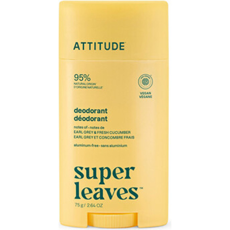 Attitude Super leaves Earl Grey & Okurka - Př&iacute;rodn&iacute; deodorant