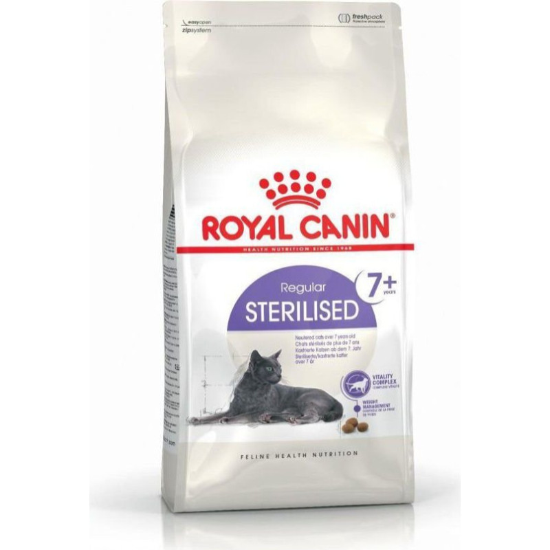 Royal Canin sterilizētiem, gados vecākiem kaķiem Sterilised 7+, 3.5 kg