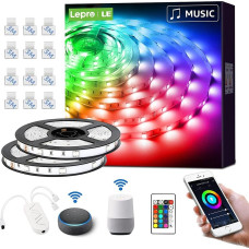 LE LED lente Alexa ar mūziku, 10 m