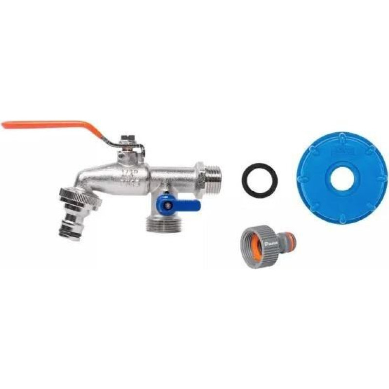 IBC adapteris S60x6, krāns ar divām ¾