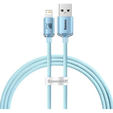 Baseus kabelis Crystal Shine USB - Lightning 1,2 m 2,4A debeszils zils