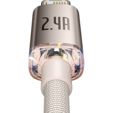 Baseus kabelis Crystal Shine USB - Lightning 1,2 m 2,4A rozā krāsā