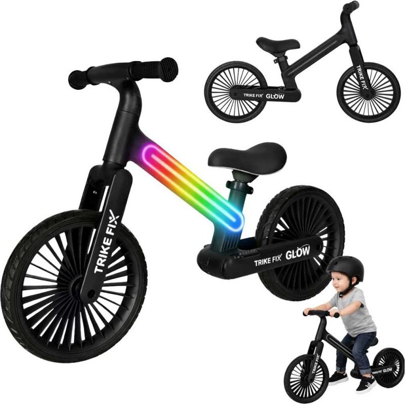 Rowerek biegowy Trike Fix Glow LED czarny