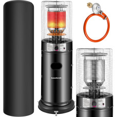 Bauerkraft Ogrzewacz gazowy grzejnik 11 kW szklany na ogr&oacute;d patio reduktor wąż pokrowiec