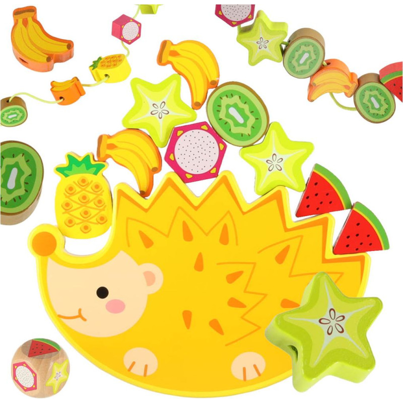 Mīklu spēle balansēšanas ezis augļu vītņošana