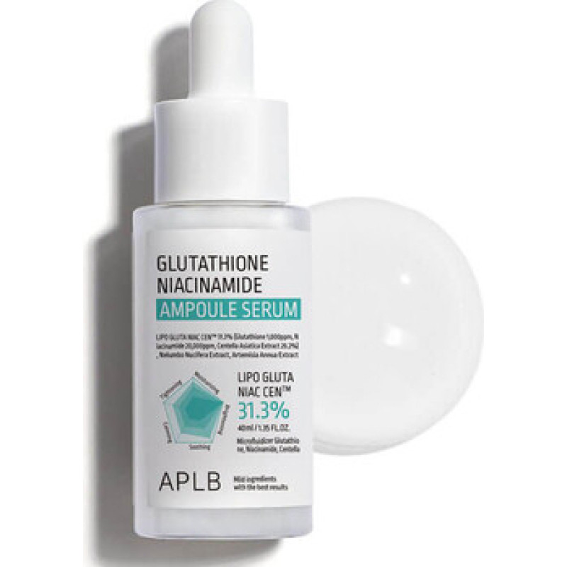 Aplb Glutathione Niacinamide Ampoule Serum - Ampulov&eacute; s&eacute;rum pro rozjasněn&iacute; a hydrataci pleti