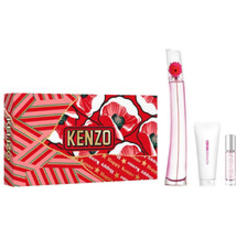 Kenzo Flower By Kenzo Poppy Bouquet Gift Set EDP 100 ml, body lotion 75 ml and miniature EDP 10 ml