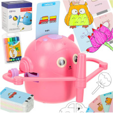 Izglītojošs robots interaktīva mācīšanās zīmēt rakstīšanas fišu komplektu marķieri rozā krāsā