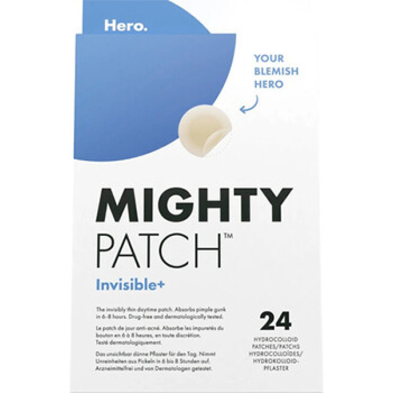 Hero. Mighty Patch Invisible+ Hydrocolloid Patches - N&aacute;plasti na nedokonalosti pleti 24 ks