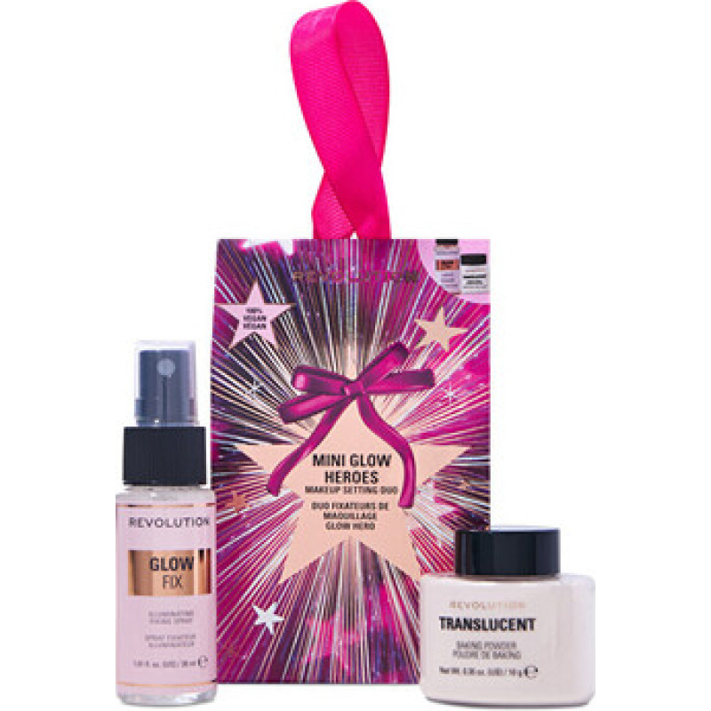 Makeup Revolution Mini Glow Hero`s Make-up Setting Duo - D&aacute;rkov&aacute; sada