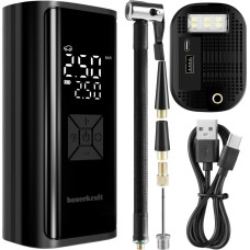 Bauerkraft Pompka rowerowa elektryczna kompresor do opon powerbank 6000mAh latarka LED