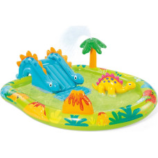 Intex Inflatable kids pool water play center with dinosaurs slide fountain INTEX 57166