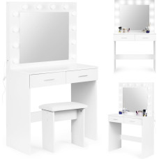 Modernhome Large modern cosmetic dressing table, mirror lighting