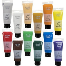 Akrila krāsas 100 ml. 12 krāsu komplekts