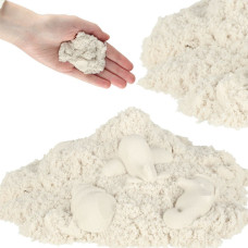 Kinētiskās smiltis 1kg maisiņā baltas