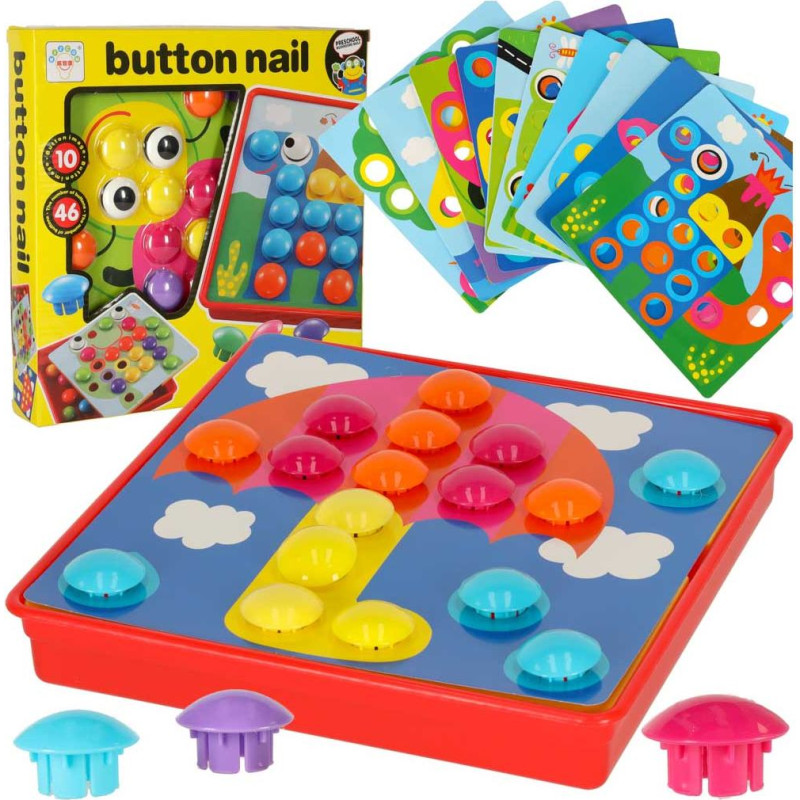 Izglītojoša pogu mozaīkas puzle 57el.