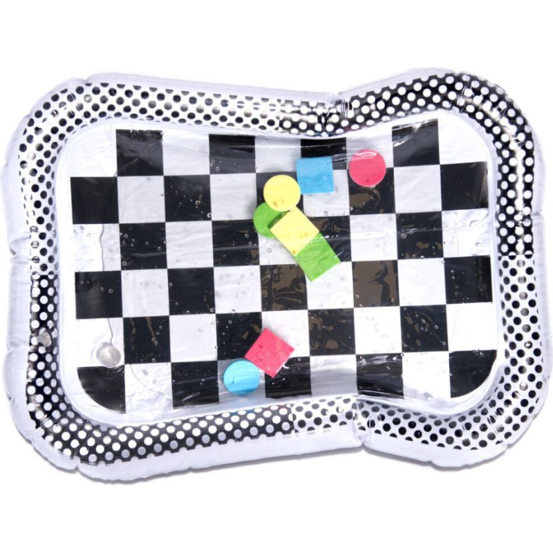 Ūdens piepūšamais paklājiņš kontrastējošais melnbaltais šaha galdiņš 65cm x 50cm