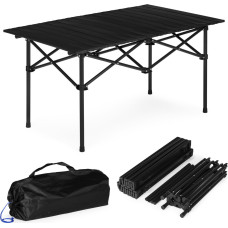 Multigarden Stolik turystyczny składany 95x55 cm kempingowy z torbą czarny MultiGarden