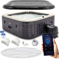 Intex Inflatable square hot tub with hydro massage 6-person 196x71 cm premium accessories INTEX 28452