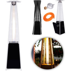 Multigarden Gas patio heater, 13 kW, for terrace and garden, regulator, hose, cover, MultiGarden