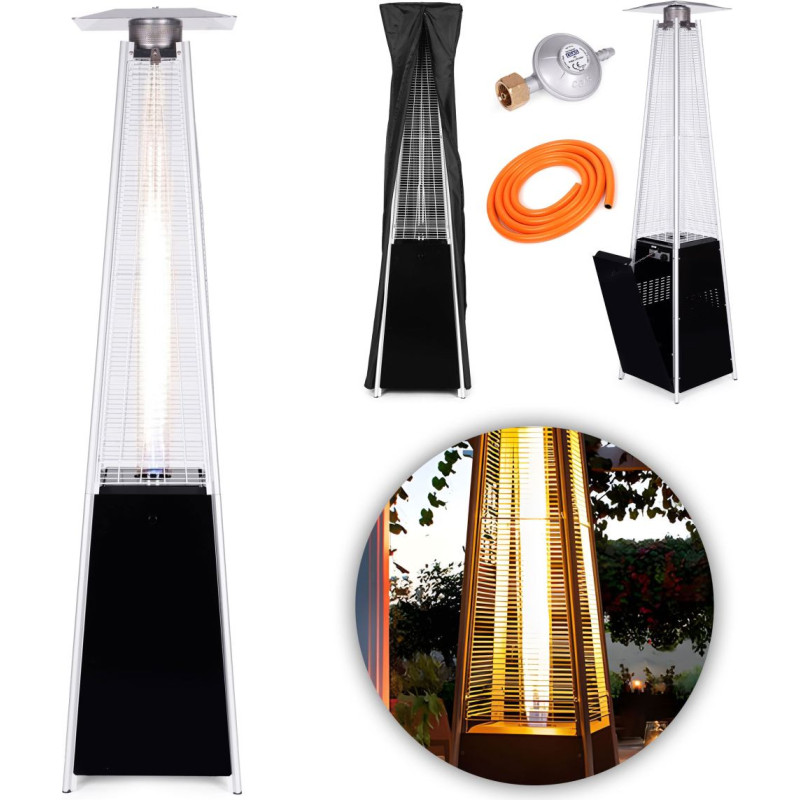 Multigarden Gas patio heater, 13 kW, for terrace and garden, regulator, hose, cover, MultiGarden