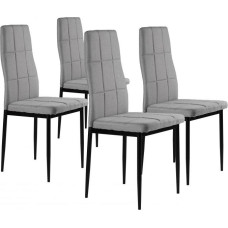Modernhome Upholstered chairs for dining room and living room, set of 4, gray, ModernHome