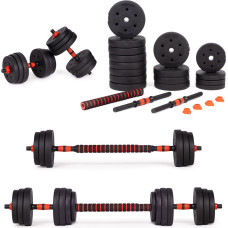 Modernhome Adjustable Dumbbells 2x20 kg Barbell Set 40 kg with Bar