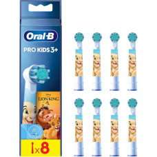 Oral-B Pro Kids Karalis Lauva uzgaļi elektriskajai zobu birstei, īpaši mīksti sari, oriģinālais zobu birstes uzgalis, bērniem no 3 gadu vecuma, 8 gabali