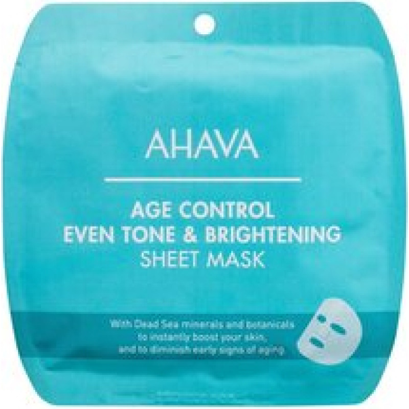 Ahava Age Control Even Tone & Brightening Sheet Mask - Rozjasňuj&iacute;c&iacute; a hydratačn&iacute; pleťov&aacute; maska