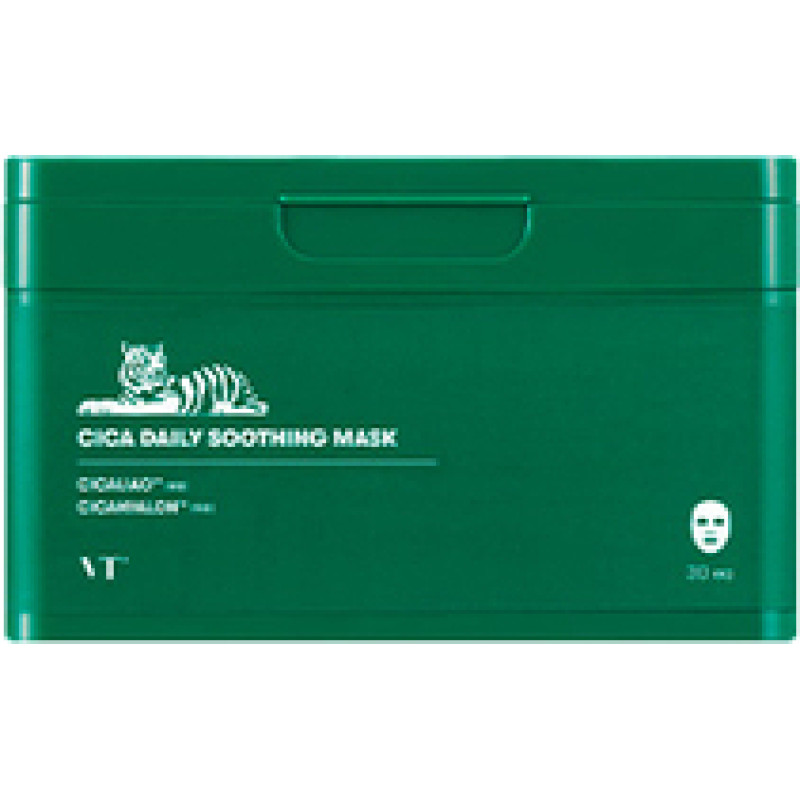 Vt Cosmetics Cica Daily Soothing Mask ( 30 ks ) - Denn&iacute; zklidňuj&iacute;c&iacute; pl&aacute;těn&aacute; maska