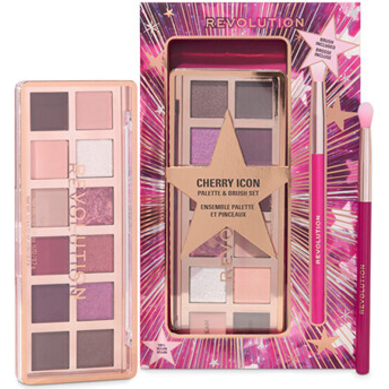 Makeup Revolution Cherie Icon Eye Shadow Palette and Brush Set - D&aacute;rkov&aacute; sada