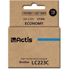 Tinte - ACTIS - KB-223C - Saderīga ar Brother LC223C - Krāsa Cian - 10 ml