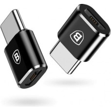 Baseus OTG adapteris microUSB - USB-C melns