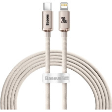 Baseus kabelis Crystal Shine USB-C - Lightning 2,0 m 20W rozā krāsā